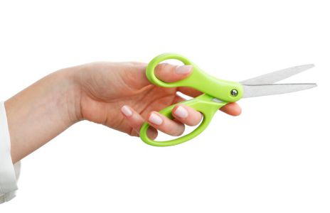 Holding Left Handed Scissors