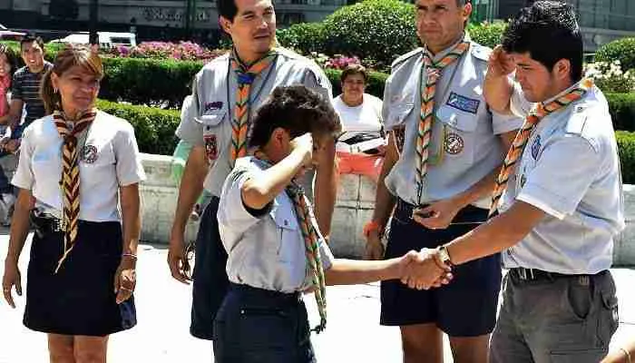 Scouts Shake With Their Left Hand